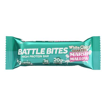 Battle Bites Protein Bar - White Chocolate Toasted Marshmallow 62g
