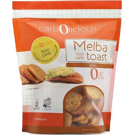 Carbolicious Melba Low Carb Toast Plain 4oz is suitable for phase 1 and 2
