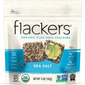 Doctor In The Kitchen Organic Flax Seed Crackers Sea Salt 142g is suitable for phase 1 and 2
