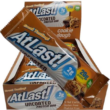 HealthSmart Atlast Uncoated Protein Bar Cookie Dough 64g