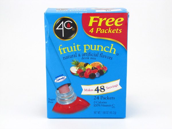 4C Totally light to go drink mix - Fruit punch front of box image