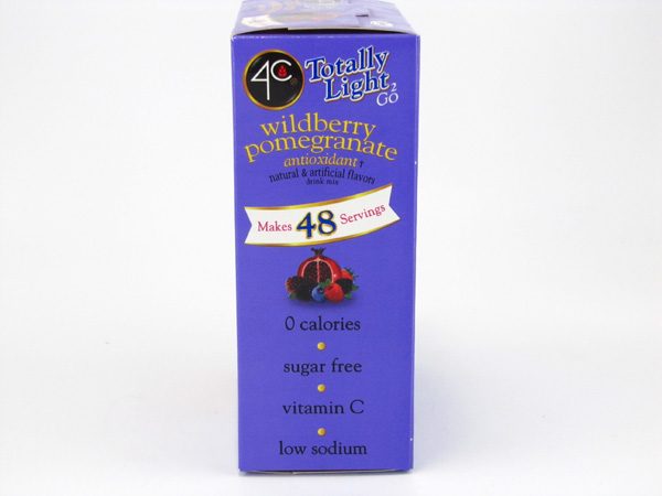 4C Tottaly light to go drink mix - Wildberry pomegranate side of box image