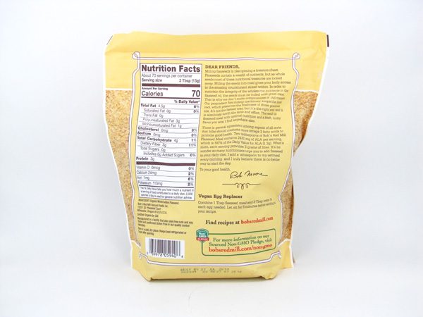 Bob's Red Mill - Organic Golden Flaxseed Meal - back view
