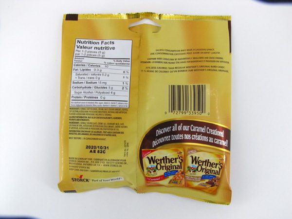 Werther's Caramel Coffee - back view