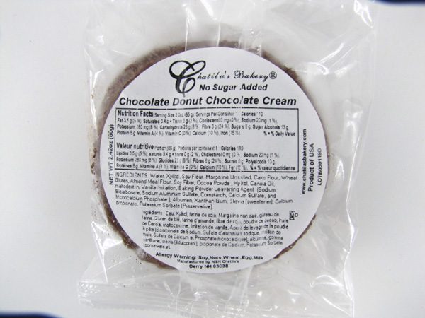 Chatilas Chocolate Donut Chocolate Cream - back view