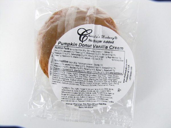 Chatilas Pumpkin Donut Vanilla Cream - back view