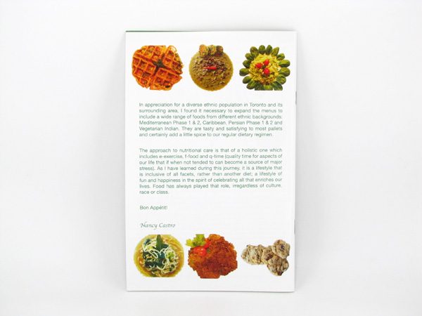 Nancy Menu Makeovers - Vegetarian Indian Menu Cook Book (Phase 1) - back cover