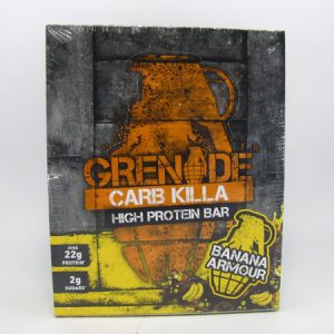 Grenade Carb Killa Protein Bar - Banana Armour Box of 12 - front view