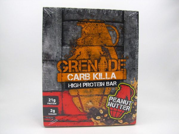 Grenade Carb Killa Protein Bar - Peanut Nutter Box of 12 - front view