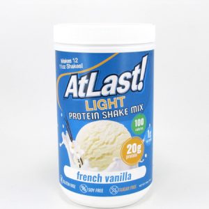 AtLast Light Protein Shake Mix - French Vanilla - front view