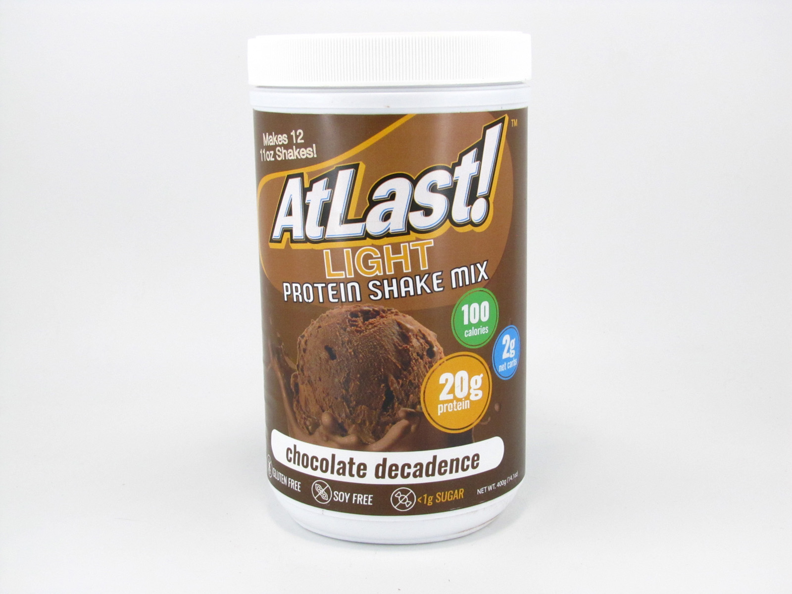 AtLast Light Protein Shake Mix - Chocolate Decadence - front view