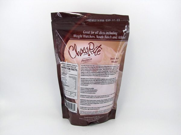 Chocorite Protein Shake (1lb) - Chocolate Fudge Brownie - back view