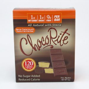 Chocorite Bar ( Five 28g ) - Milk Chocolate Peanut Butter - front view
