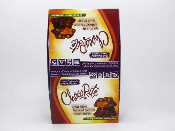 Chocorite Bar (32g) - Dark Chocolate Pecan Cluster Box of 16 - front view