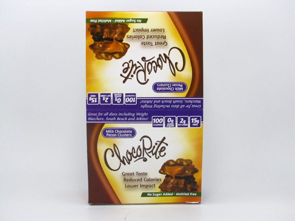 Chocorite Bar (32g) - Milk Chocolate Pecan Cluster Box of 16 - front view