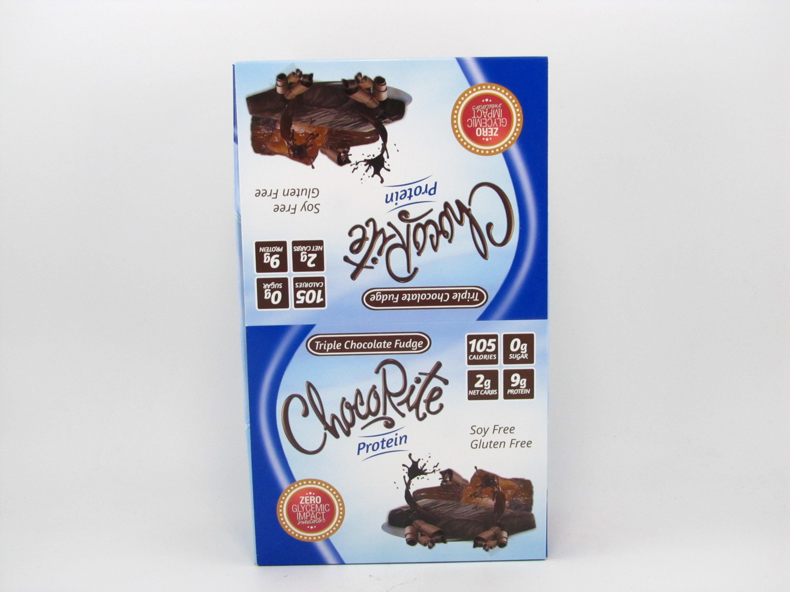 Chocorite Protein Bar ( 34g)- Triple Chocolate Fudge Box of 16 - front view