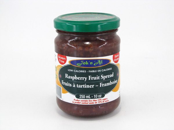 Jok-N-Al Raspberry Fruit Spread - front view