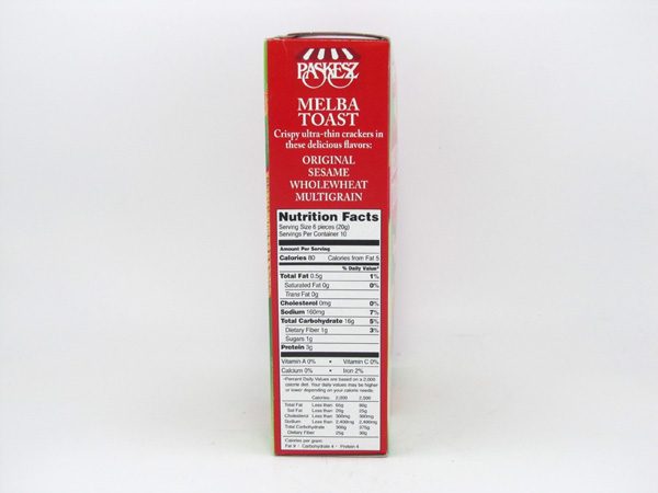 Melba Toast - Original - side view