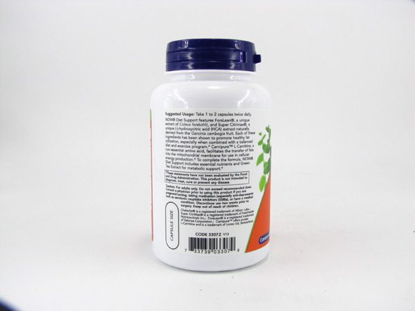 Now - Diet Support 120 veg Capsules - side view