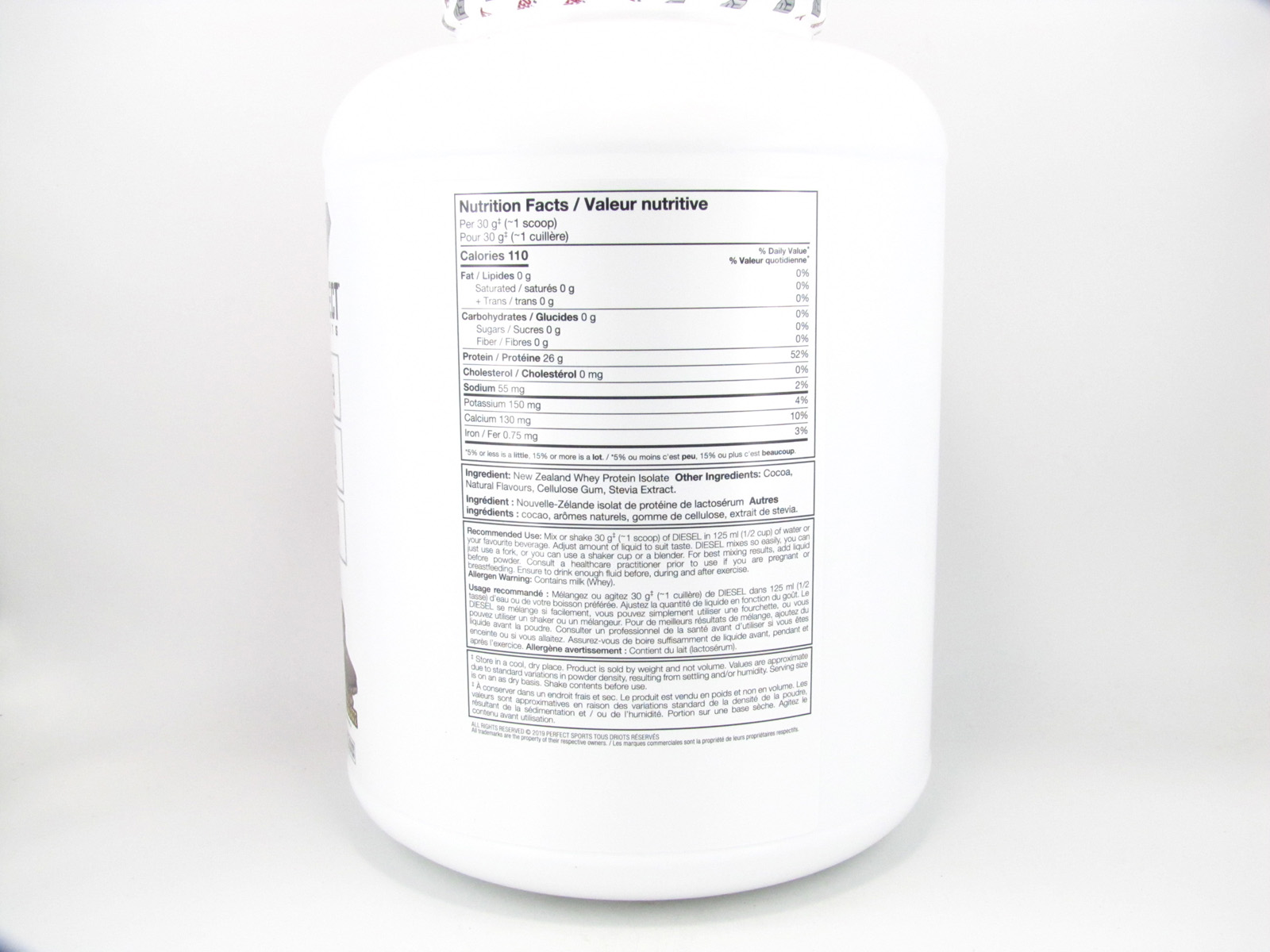 Diesel protein shake 5lb Triple rich dark chocolat Ontario Nutrition