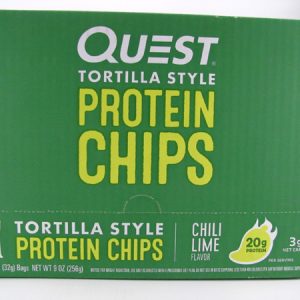 Quest Protein Chips - Chili Lime Box of 8 - front view