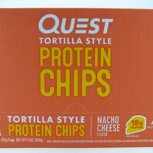 Quest Protein Chips - Nacho Cheese Box of 8 - front view