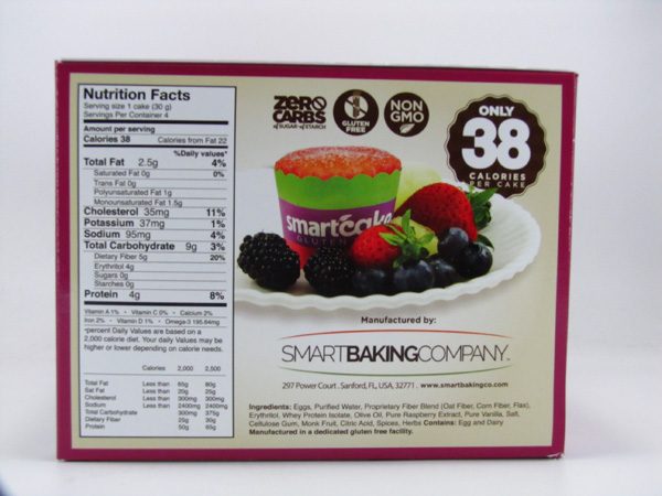 Smart Cake - Raspberry Box of 8 - side view