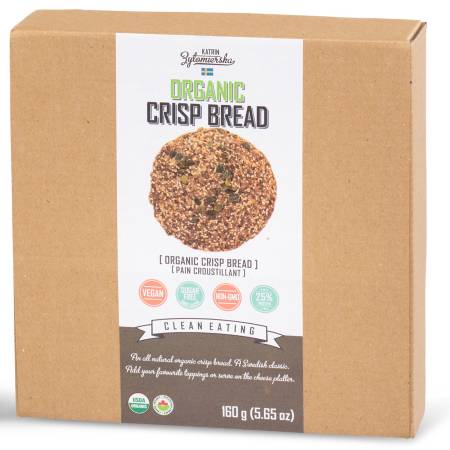 KZ Clean Eating Organic Crispbread Pumpkin Seeds 160g