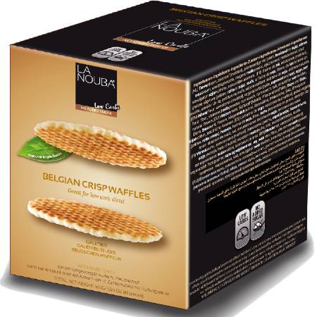 La Nouba No Sugar Added Belgian Crisp Waffles 165g