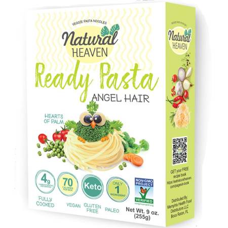 Natural Heaven Veggie Pasta Noodles Angel Hair 255g is suitable for phase 1 and 2.