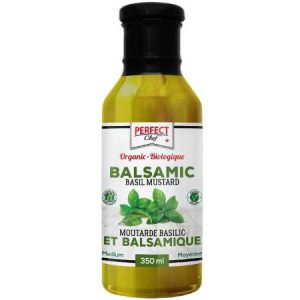Perfect Chef Organic Balsamic Basil Mustard 350ml