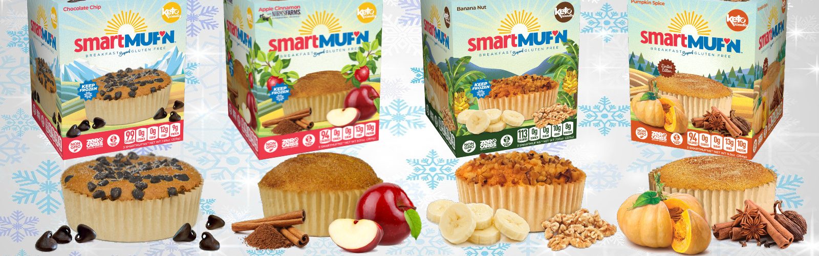 Smart Baking Company Smart Muffin Apple Cinnamon Box of 3